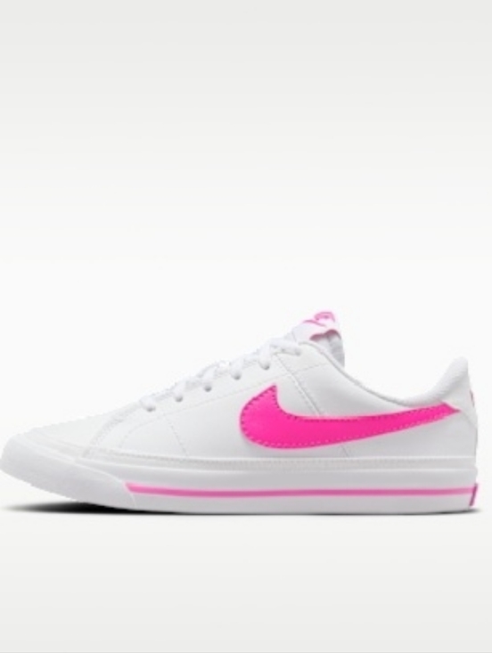 Nike Other - Nike Court Legacy White/laser Fuchsia Big Girls 6.5/Womens 8